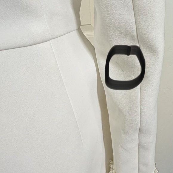 NADINE MERABI White Long Sleeve Dress Sz 6 - Picture 14 of 14